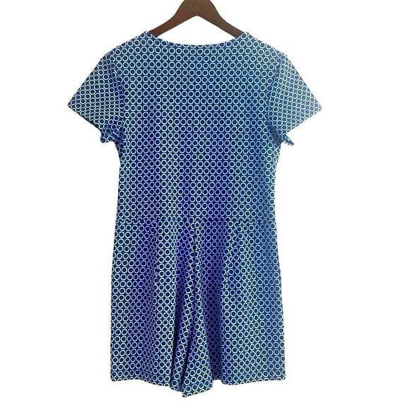 Sailor-Sailor Women's Size Medium Blue Romper Geometric Print Nautical - Picture 6 of 7